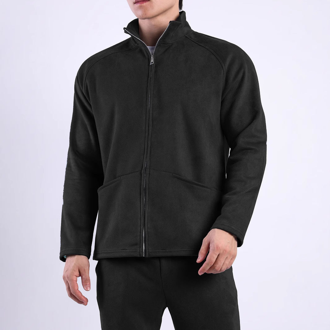 Damen Fleecejacke mit hohem Kragen und praktischen Taschen EB
