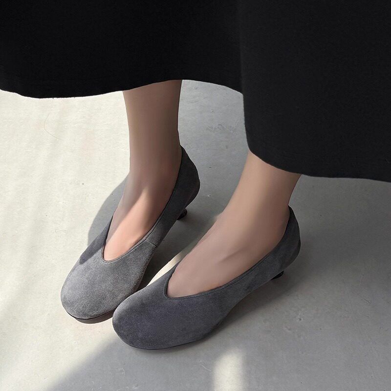 Damen spitze Wedge-Pumps aus samtweichem Velours EB