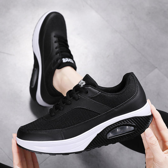 Damen Sportliche Sneaker mit atmungsaktivem Obermaterial und dämpfendem Air-Cushion-System EB