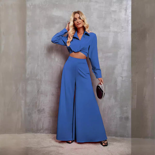 Damen Set mit cropped Bluse und weiter Hose EB