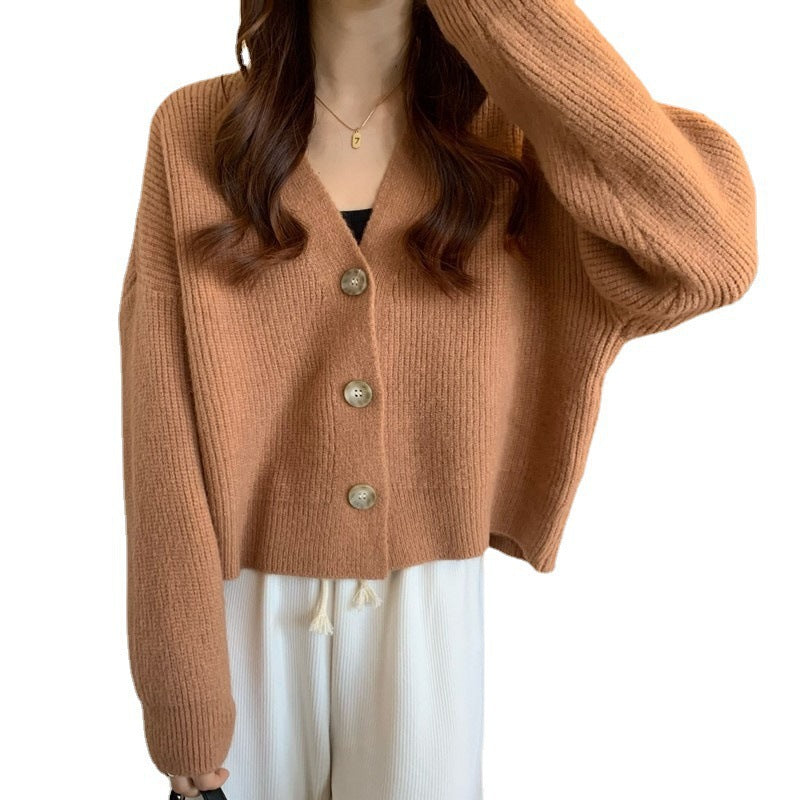 Damen Komfortabler Strickcardigan mit Knopfdetails und feiner Struktur EB