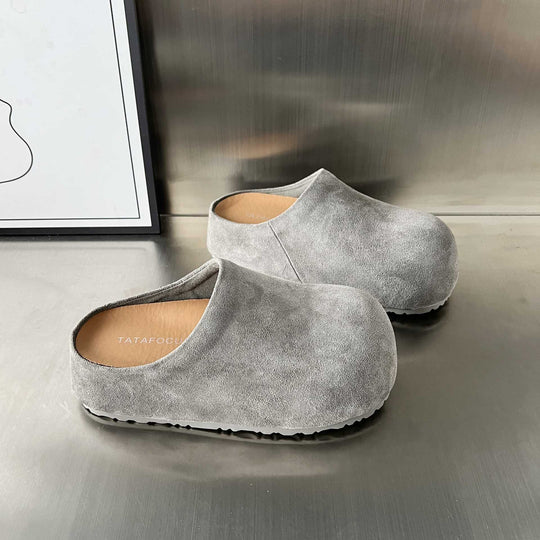Damen modische Clogs aus weichem Wildleder mit ergonomischem Fußbett EB