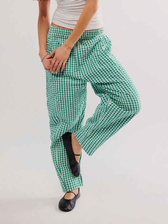 Damen Karierte Freizeithose EB