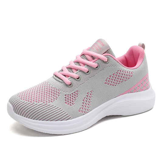 Damen Modische und atmungsaktive Sneaker mit flexiblem Mesh-Obermaterial EB
