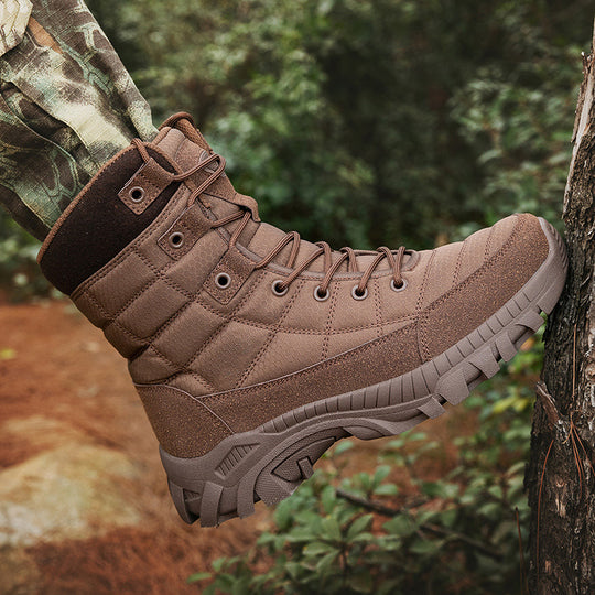 Damen militärische Winterstiefel mit isolierendem Innenfutter und rutschfester Sohle EB