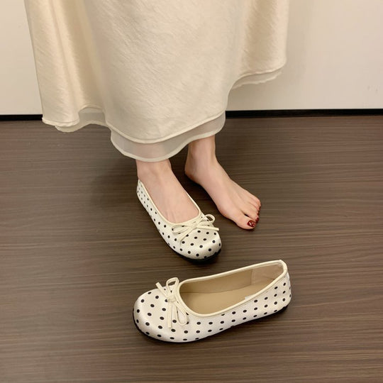 Damen Ballerinas mit verspieltem Punktemuster EB