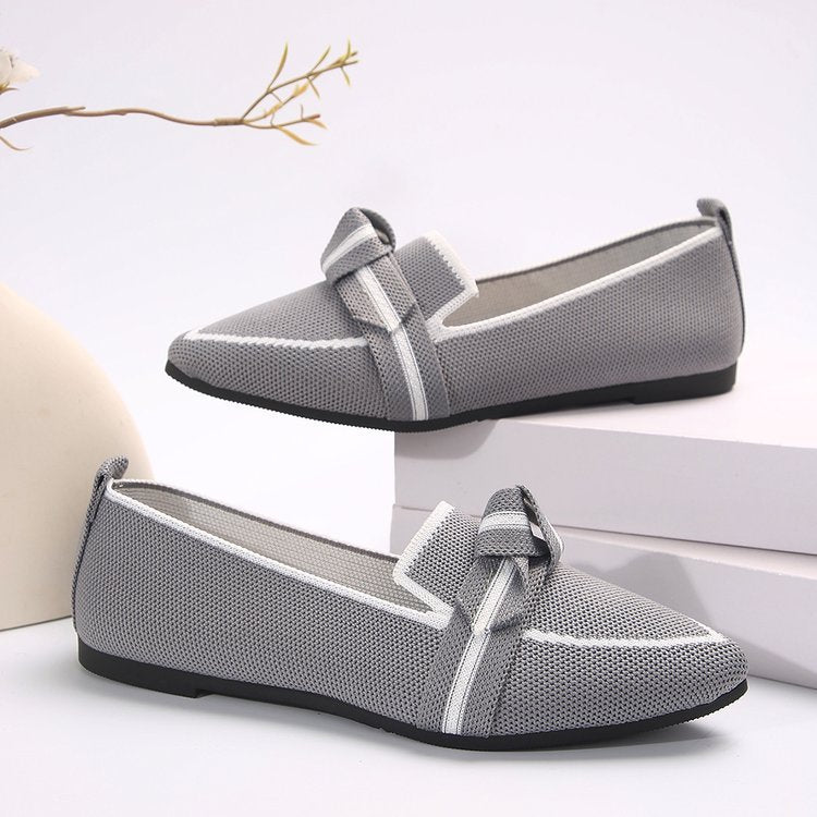 Damen Modische Ballerinas mit dekorativem Schleifen-Detail EB