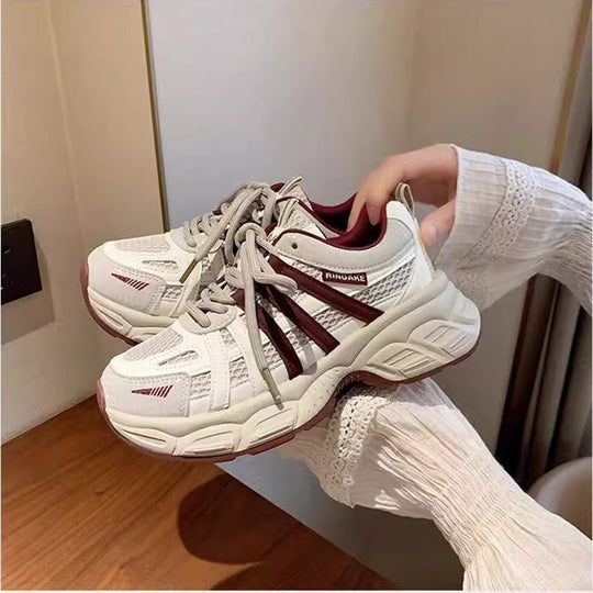 Damen Sportliche Sneakers mit atmungsaktivem Mesh-Obermaterial und gepolsterter Sohle EB