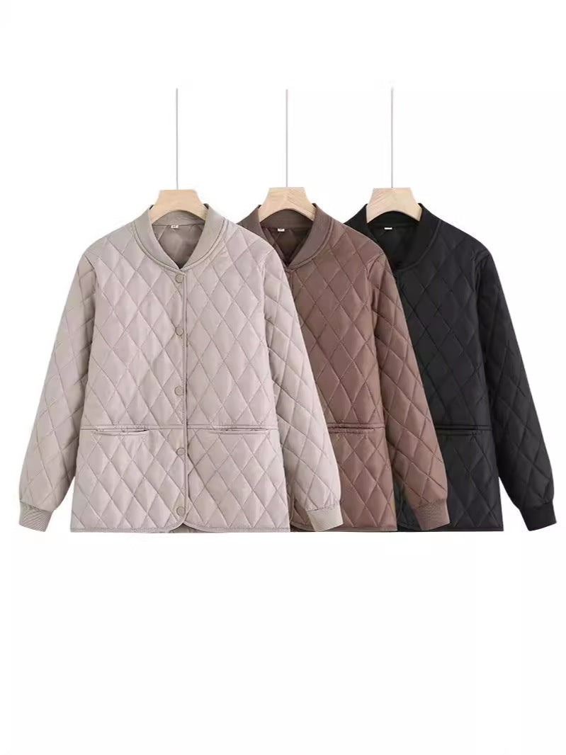 Damen gesteppte Übergangsjacke mit praktischen Taschen und modernem Schnitt EB