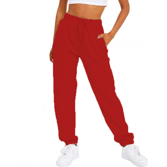 Damen nan locker sitzende Jogginghose mit hohem Komfortbund, verstellbarem Kordelzug und tiefen Seitentaschen EB