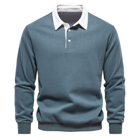 Herren Poloshirt mit kontrastierendem Kragen EB