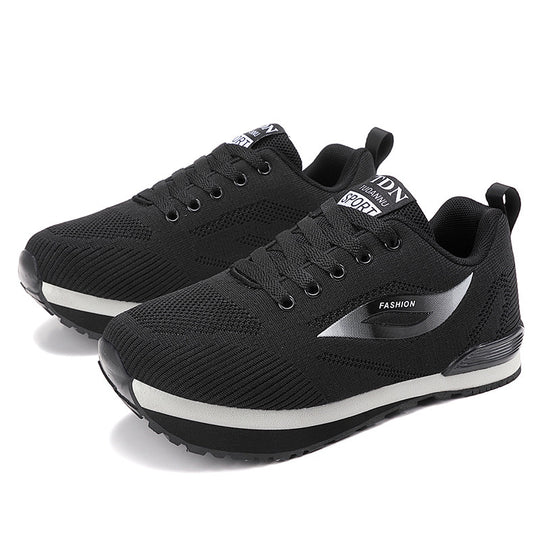 Damen Sportliche Sneakers mit atmungsaktivem Strick-Obermaterial EB