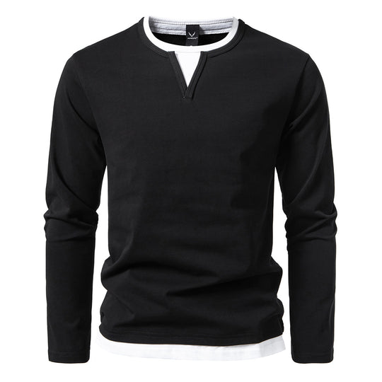 Herren Longsleeve Shirt mit innovativem Kragen EB