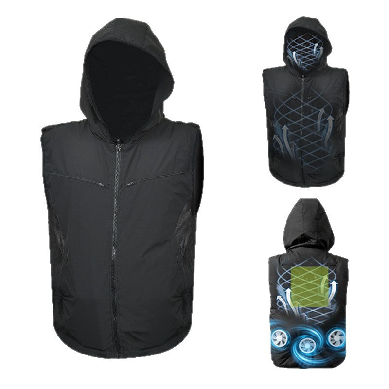 Unisex nan kühlweste mit integrierten Ventilatoren und Kapuze R&B