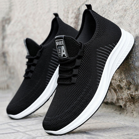 Damen Sportliche Mesh Sneakers mit elastischem Obermaterial und dämpfender Sohle EB