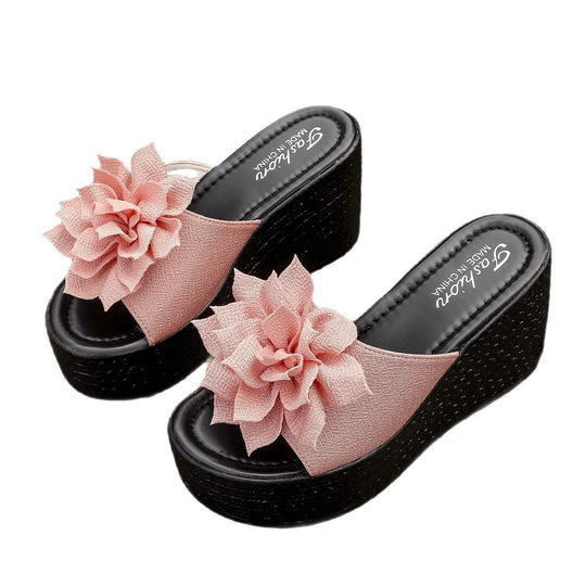 Damen Wedge-Pantoletten mit floralem Design und rutschfester Sohle EB