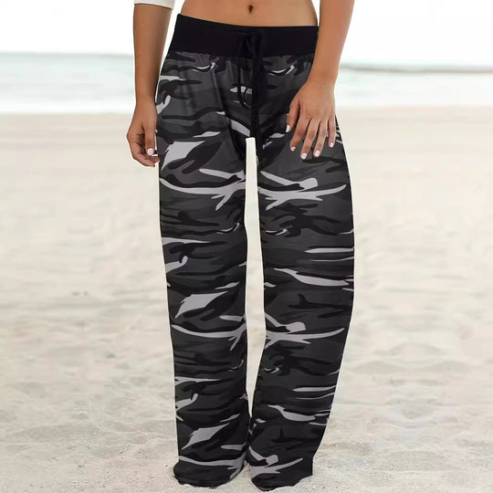 Damen Cargo-Hose mit lässigem Schnitt und modischem Camouflage-Muster EB