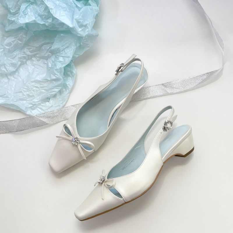 Damen Slingback Ballerinas mit eleganter Schleifenverzierung EB