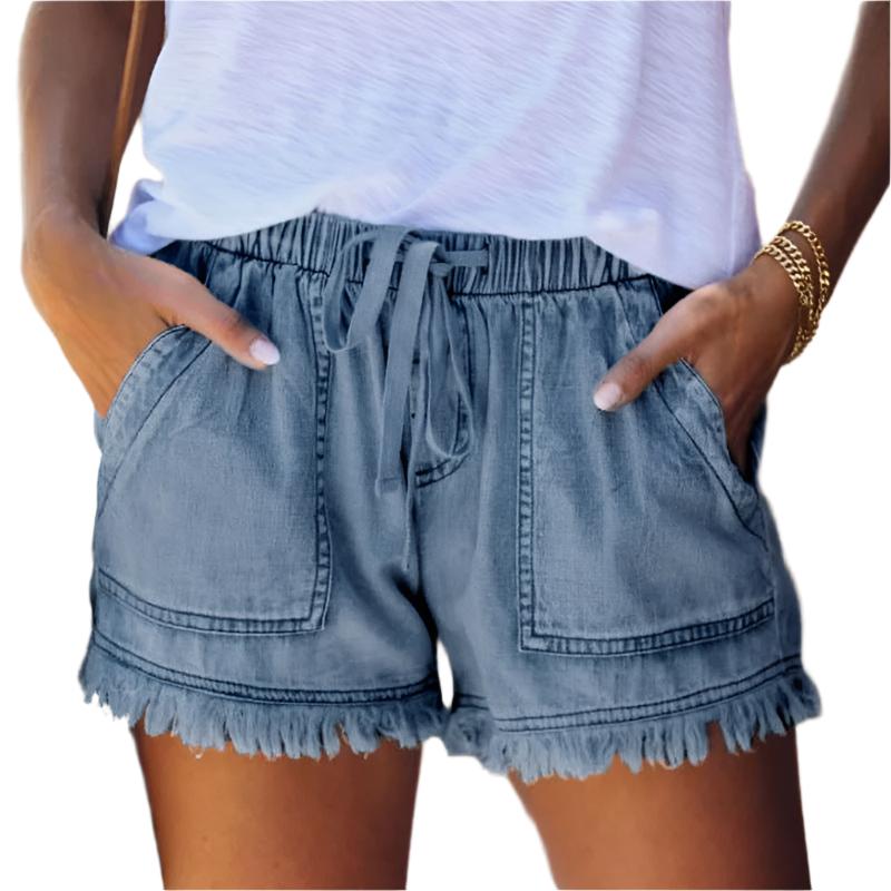 EB | High-Waist Denim-Shorts