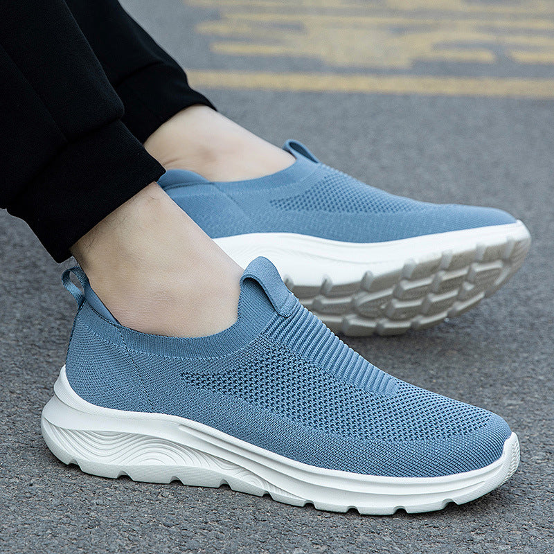 Damen Atmungsaktive Slip-On Sneakers mit flexiblem Strickdesign EB