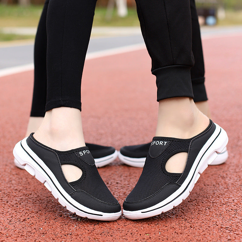 Damen nan atmungsaktive Netzgewebe-Slipper mit ergonomischem Komfortfußbett EB