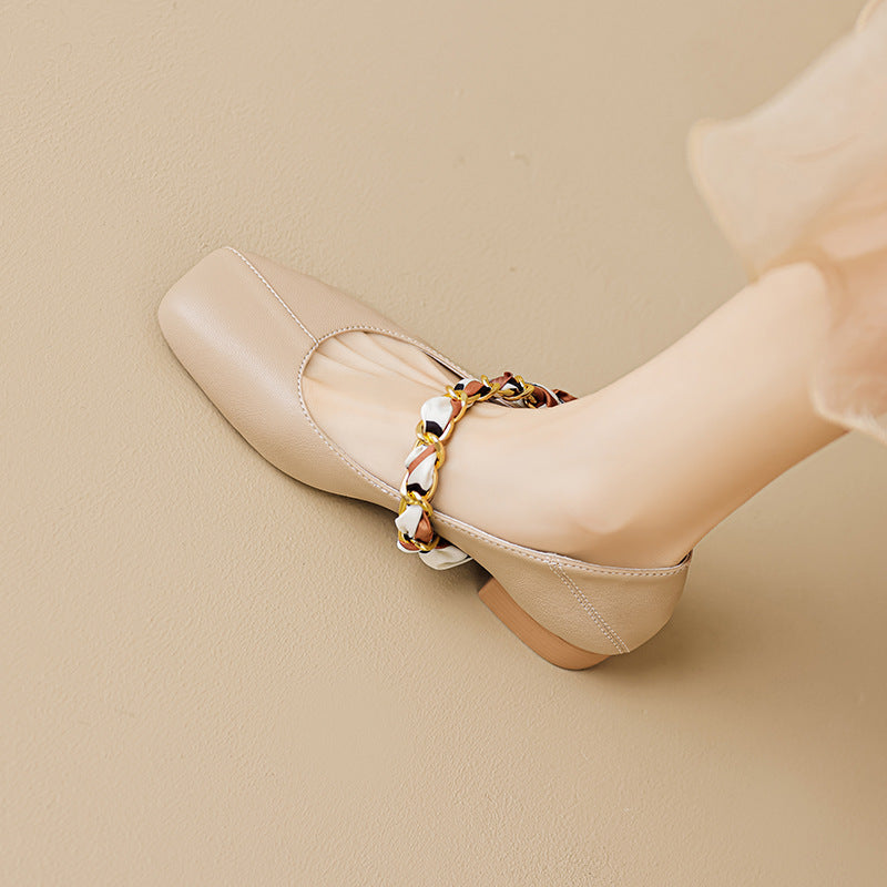 Damen Ballerinas mit eleganter Schnallenakzent und klassischem Design EB