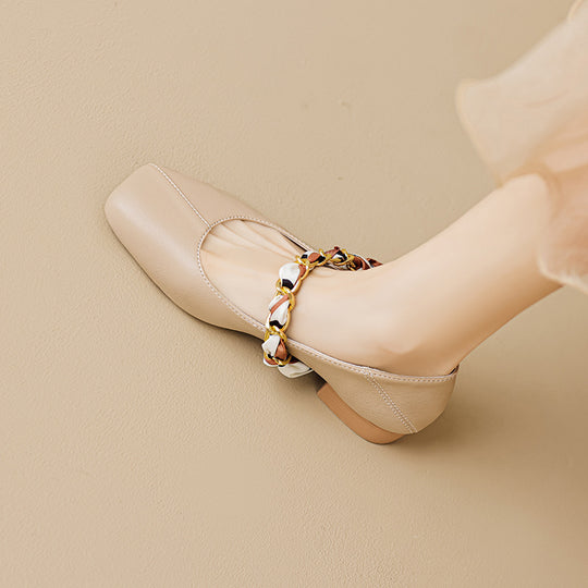 Damen Ballerinas mit eleganter Schnallenakzent und klassischem Design EB