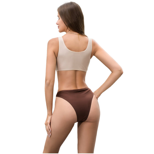 Damen Einteiler Badeanzug mit innovativem Cut-Out und schickem Ringdetail EB