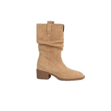 Damen Stiefeletten im modischen Western-Stil mit elegantem Falten-Design EB