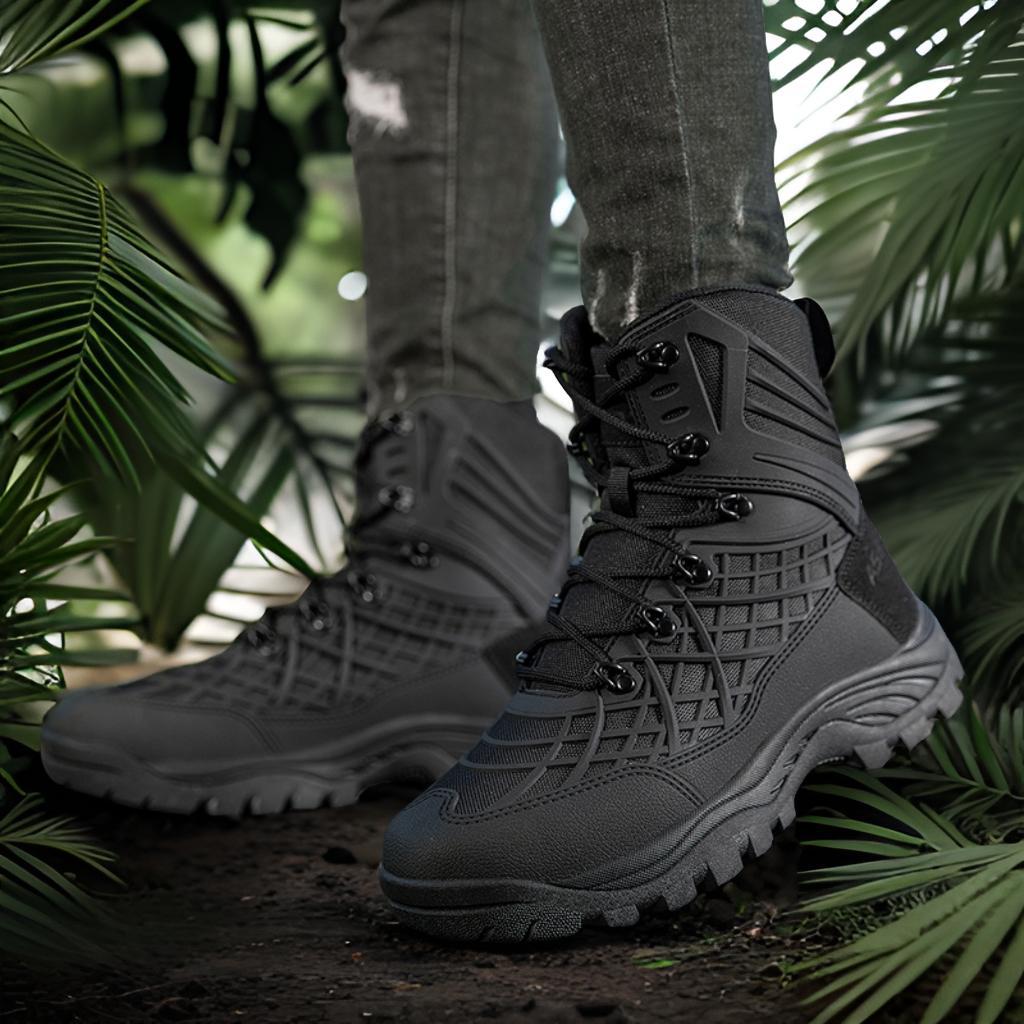 Herren vielseitige Outdoor-Stiefel mit hoher Knöchelunterstützung und rutschfester Sohle EB