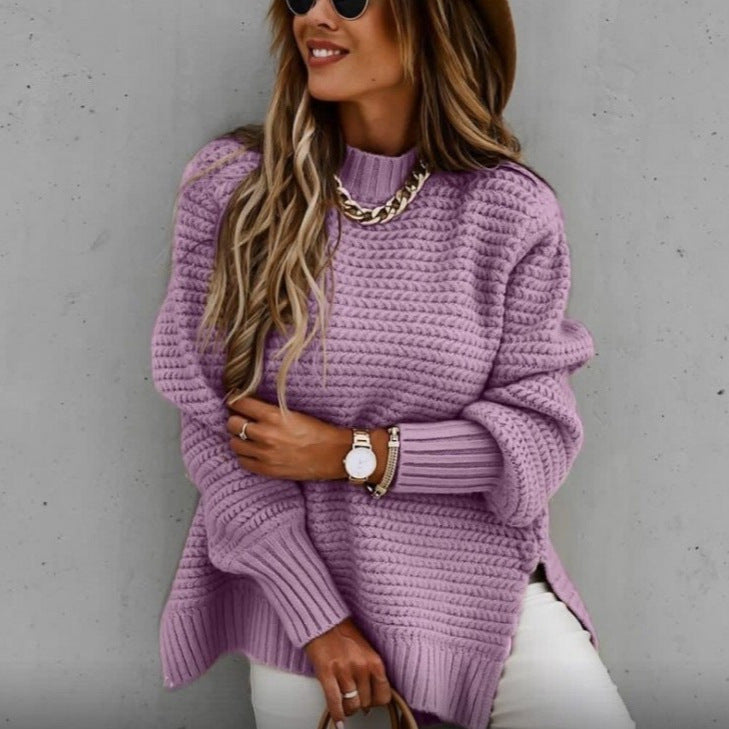 Damen Oversized Pullover mit strukturiertem Strick EB
