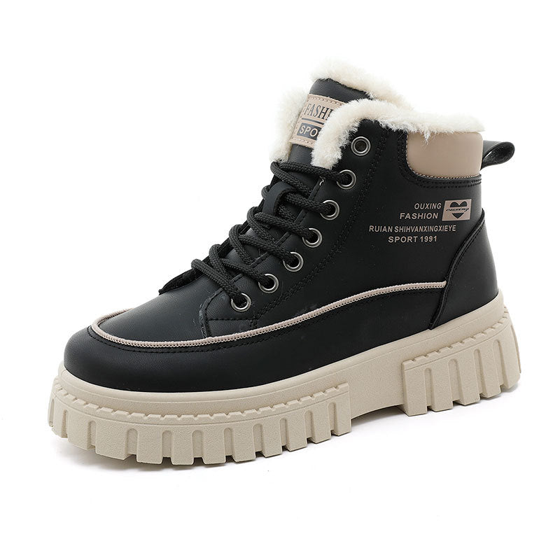 Damen High-Top Winterstiefel mit kuscheligem Innenfutter und rutschfester Profilsohle EB