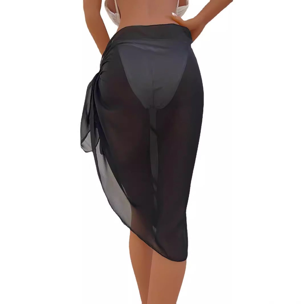 Damen eleganter beachy Sarong mit Binde-Detail EB