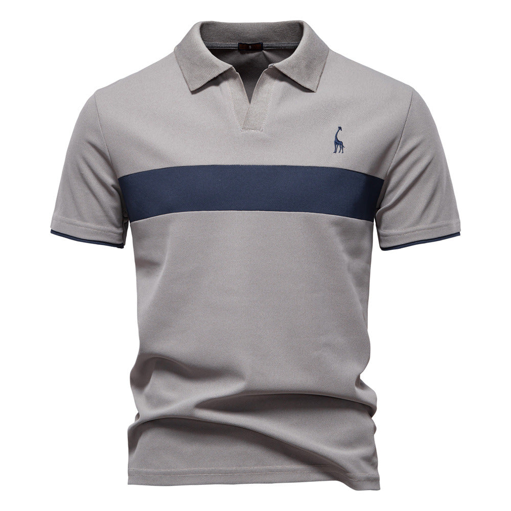 Herren Poloshirt mit modernem Blockdesign und hochwertiger Baumwollmischung EB
