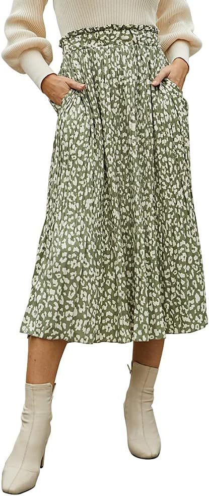 Damen Maxirock mit modischem Animal Print EB