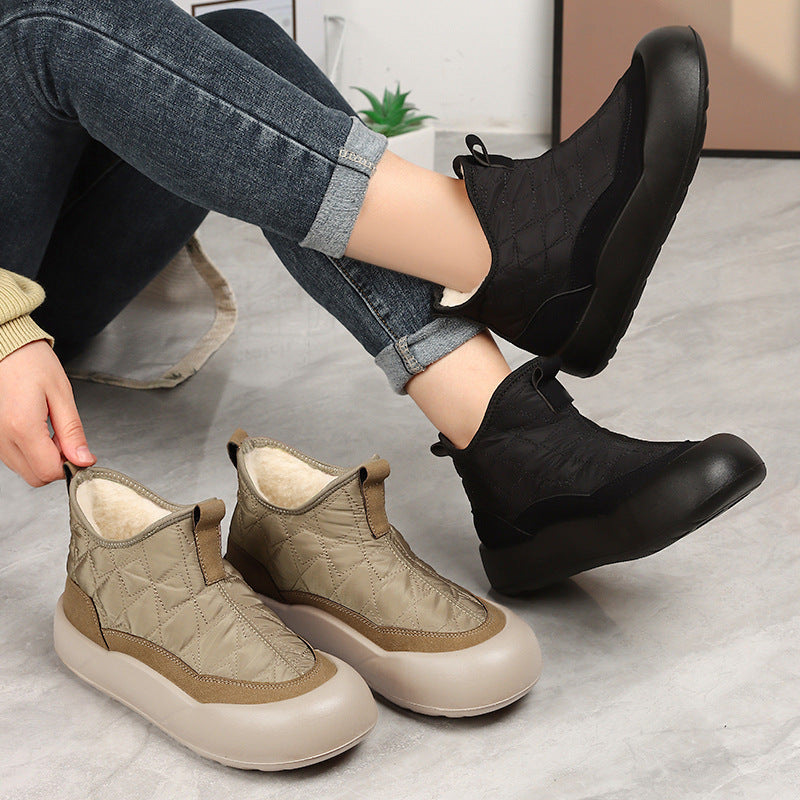 Damen Bequeme Wintersohlen-Stiefel mit kuscheligem Innenfutter EB