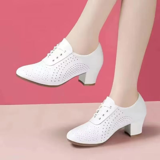 Damen Elegante und atmungsaktive Halbschuhe mit modischem Lochdesign EB