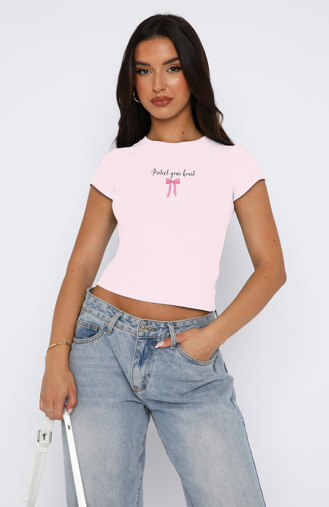 Damen bequemes Crop-Top mit modischem Druck EB