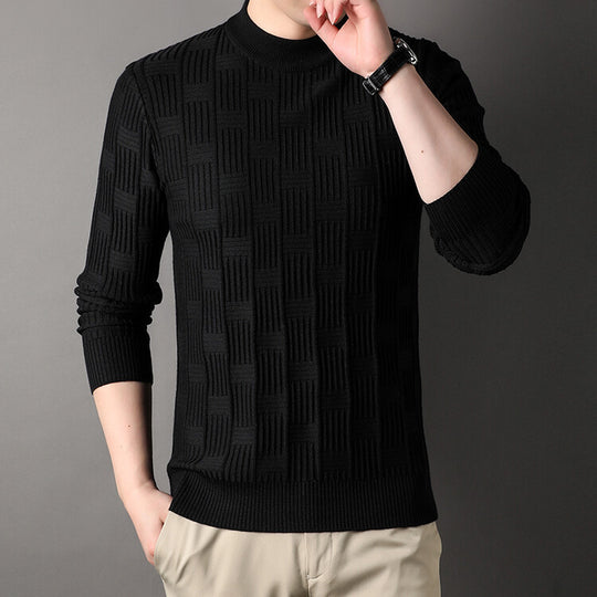 Herren Feinstrickpullover mit modernem Strukturdesign EB