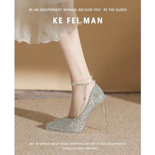 Damen Glitzernde High Heels EB