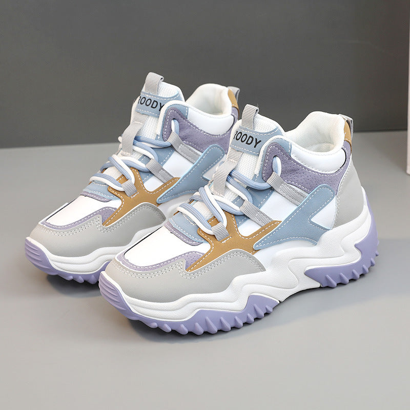 Damen Sportliche Chunky Sneakers mit dämpfender Sohle und atmungsaktivem Obermaterial EB