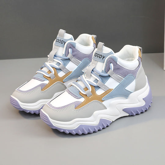 Damen Sportliche Chunky Sneakers mit dämpfender Sohle und atmungsaktivem Obermaterial EB