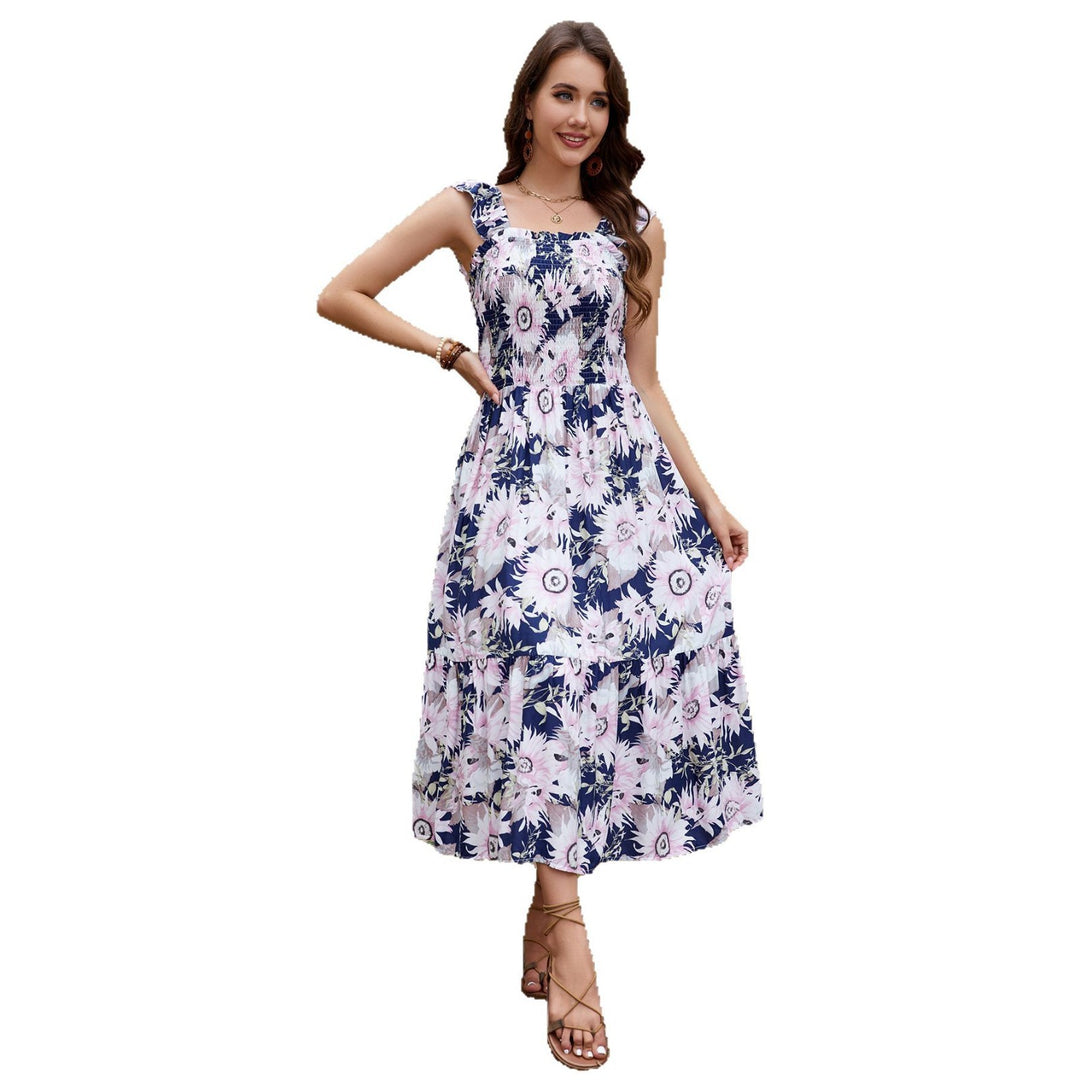 Damen Maxikleid mit floralen Mustern EB