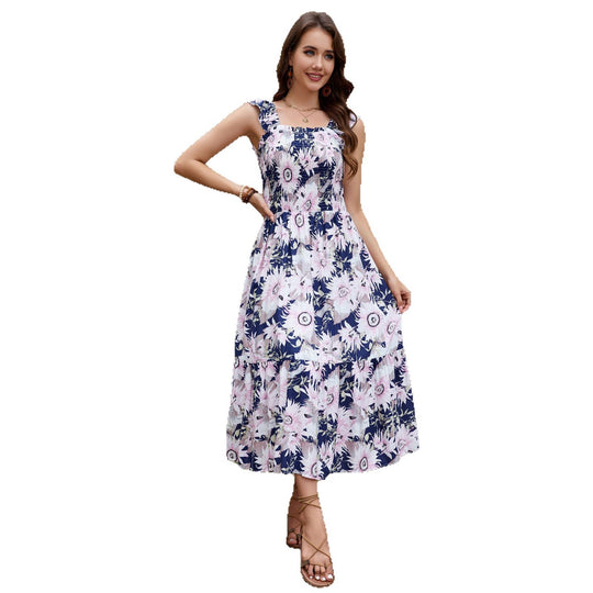 Damen Maxikleid mit floralen Mustern EB