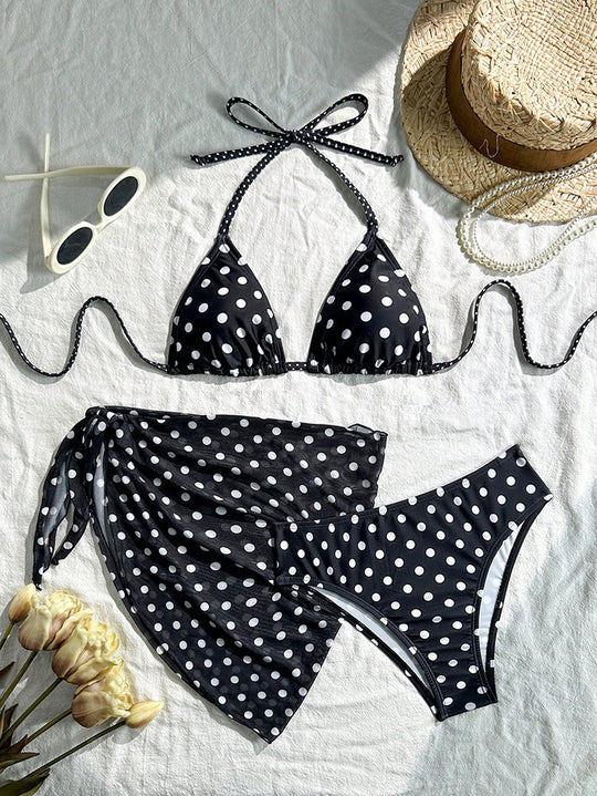 Damen Triangel-Bikini mit elegantem Wickelrock EB