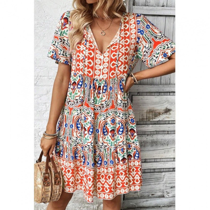 Damen Sommerkleid im Vintage-Stil EB