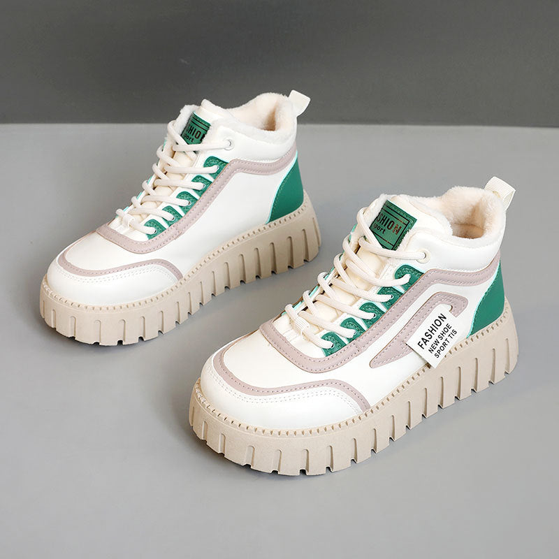 Damen Sportliche High-Top Sneakers mit dämpfendem Sohlenprofil und kuscheligem Innenfutter EB