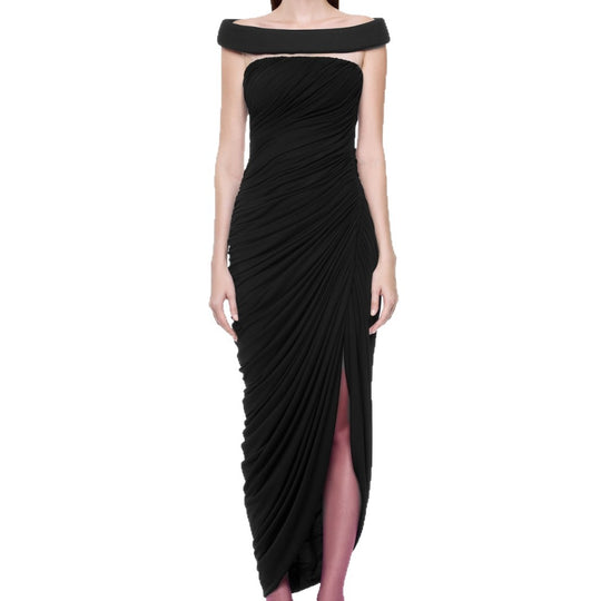 Damen Elegantes Abendkleid mit Off-Schulter-Design und raffiniertem Drapé EB