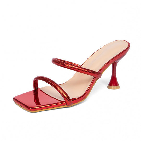 Damen Glamouröse High Heels mit verziertem Absatz und eleganten Riemen EB