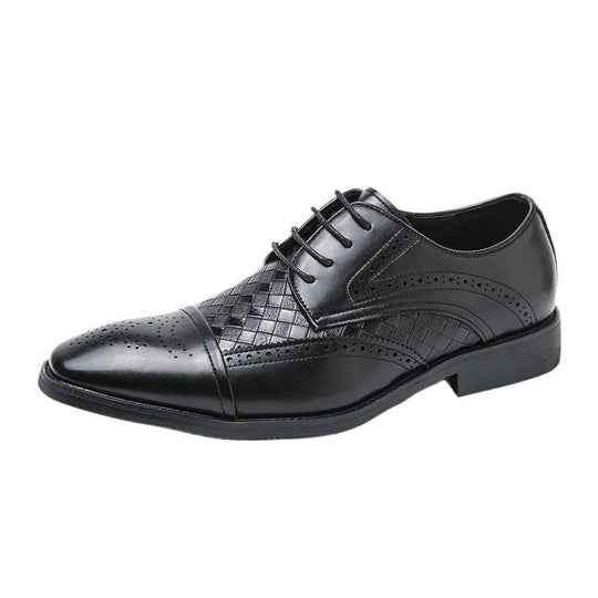 Damen Elegante Lederschuhe mit strukturiertem Obermaterial und klassischem Design EB